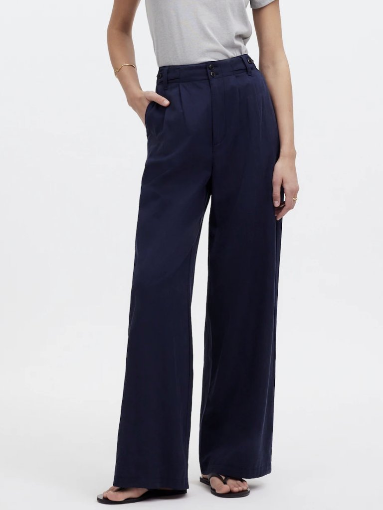 Madewell Navy Harlow Wide-Leg Size 2